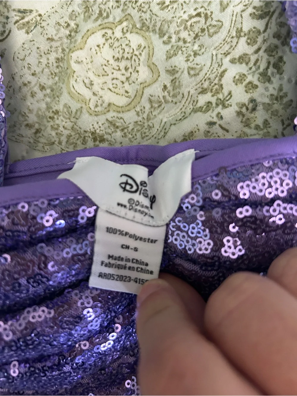 Disney little mermaid top sparkle glitter child small